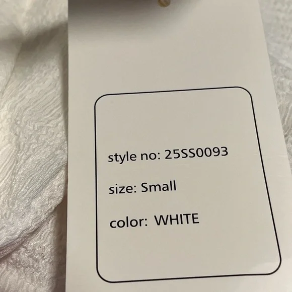 Cocobleu NY Cottagecore Button, Short Sleeve Top, Ruffled Collar, Sz S, White - Picture 6 of 9